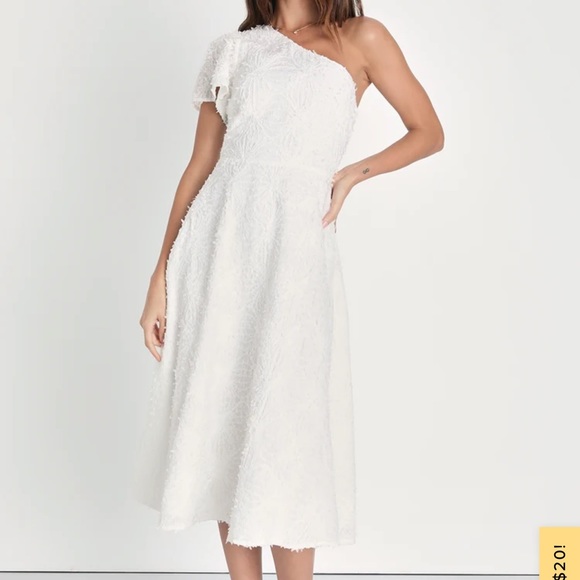 Lulus white dress- size large - Picture 1 of 3